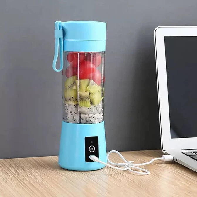 USB Rechargeable Juicer Blender 6 Blades Electric Blender Mini Portable Personal Size Juicer Cup USB Rechargeable Mixer 380ml